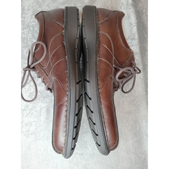 Clarks Casual Leather Lace Up Oxford Shoe Men\'s Sz 10M BRN EXCELLENT CONDITION! main image 9